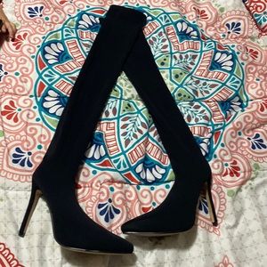 Over the knee sock heels